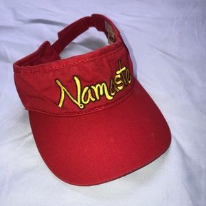 Red “Namaste” Visor